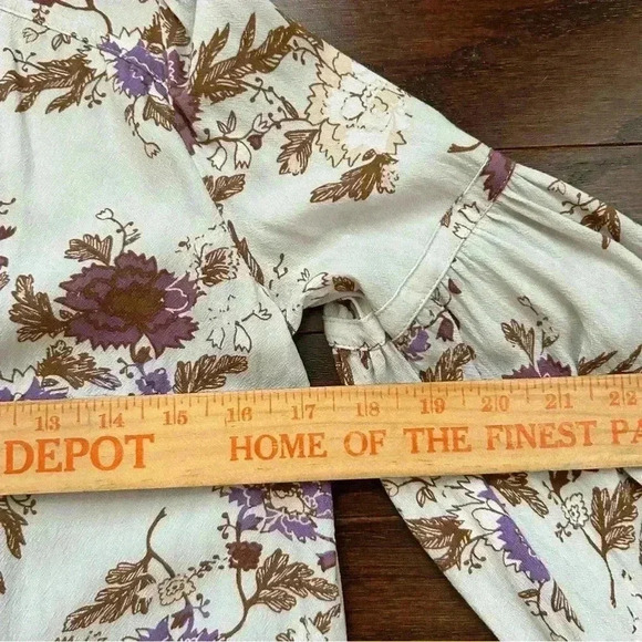 Free People Long Sleeve Floral Tunic Top - Picture 8 of 10